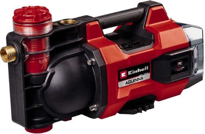 Насос садовий акумуляторний Einhell AQUINNA 36/38 F LED, 3800л/г, 36В, 3.7бар, глиб 6м, 4.25кг, без АКБ і ЗП