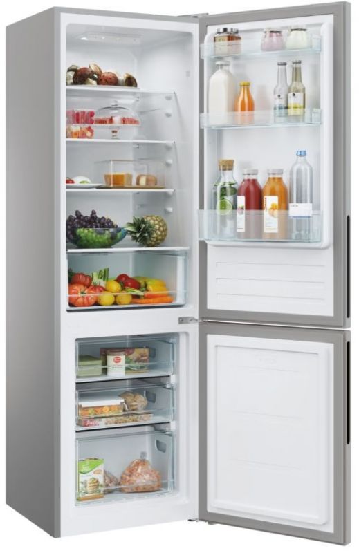 Холодильник Candy з нижн. мороз., 176x55х54.5, холод.відд.-186л, мороз.відд.-74л, 2дв., А+, ST, сріблястий