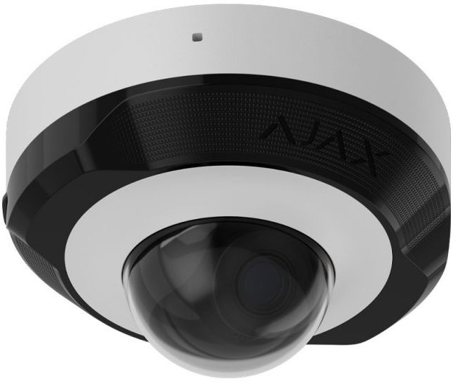 IP-Камера дротова Ajax DomeCam Mini, 5мп, 2.8мм, Poe, True WDR, IP 65, ІЧ 30м, аудіо, кут огляду 100° до 110°, міні купольна, біла