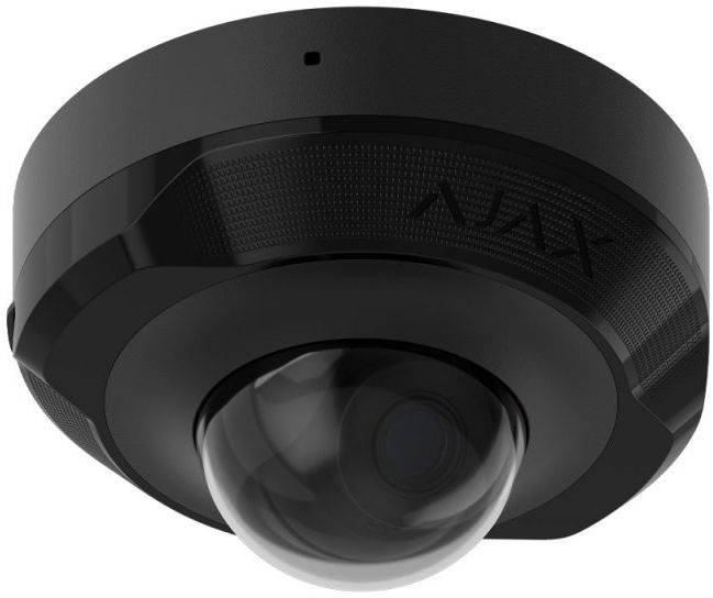 IP-Камера дротова Ajax DomeCam Mini, 5мп, 2.8мм, Poe, True WDR, IP 65, ІЧ 30м, аудіо, кут огляду 100° до 110°, міні купольна, чорна