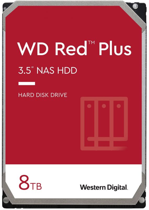 Жорсткий диск WD  8TB 3.5" 5640 256MB SATA Red Plus NAS