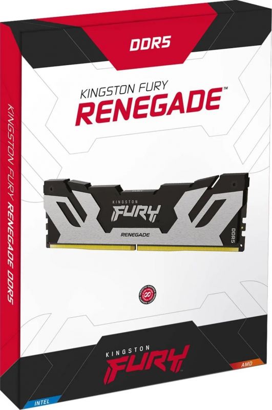 Пам'ять ПК Kingston DDR5 32GB KIT (16GBx2) 6800 FURY Renegade XMP Срібний