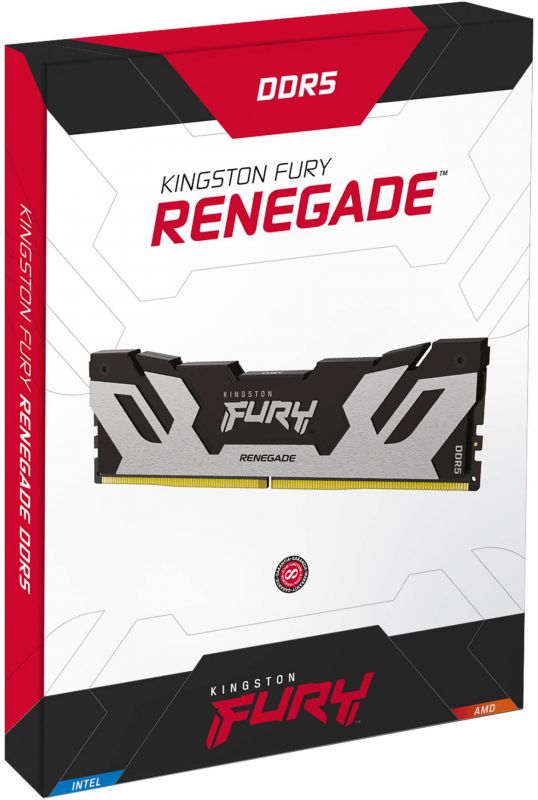 Пам'ять ПК Kingston DDR5 32GB KIT (16GBx2) 7600 FURY Renegade XMP Срібний