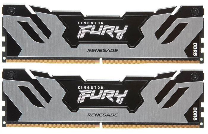 Пам'ять ПК Kingston DDR5 32GB KIT (16GBx2) 7600 FURY Renegade XMP Срібний