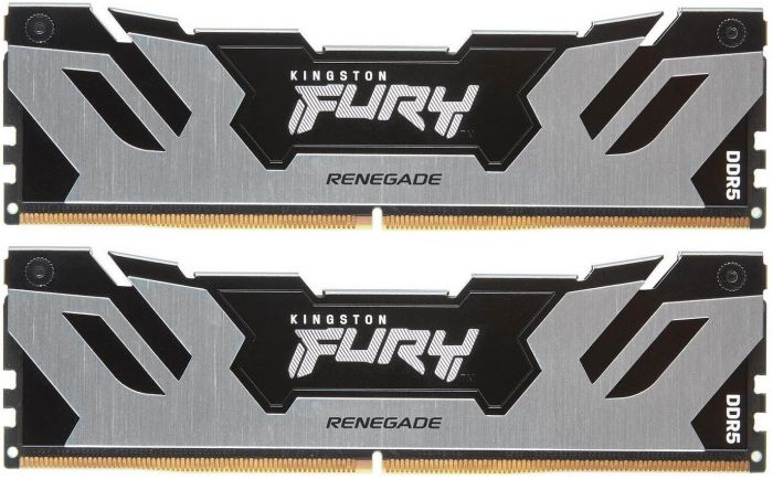 Пам'ять ПК Kingston DDR5 32GB KIT (16GBx2) 7600 FURY Renegade XMP Срібний