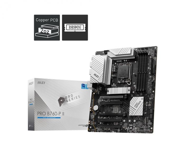 Материнcька плата MSI PRO B760-P II s1700 B760 4xDDR5 HDMI DP ATX