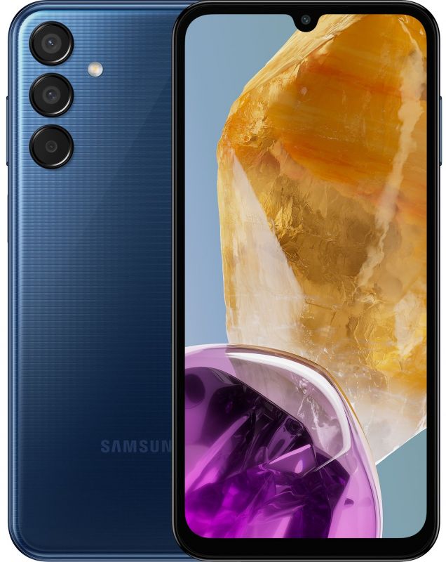 Смартфон Samsung Galaxy M15 5G (M156) 6.6" 4/128ГБ, 2SIM, 6000мА•год, синій темний