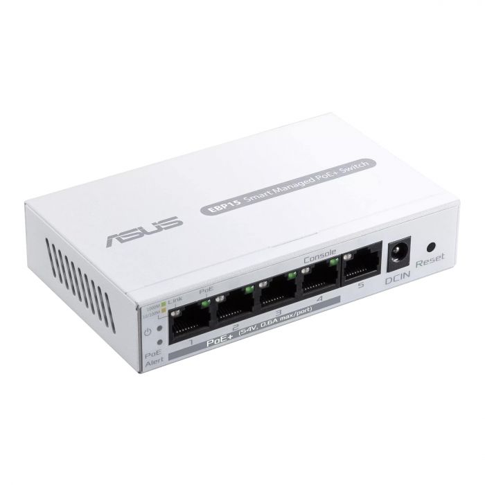 Комутатор ASUS ExpertWiFi EBP15 5xGE (4xPoE), 60Вт, Керований L2+