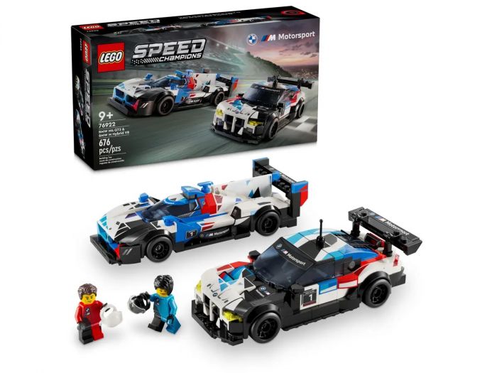 Конструктор LEGO Speed Champions Автомобілі для перегонів BMW M4 GT3 і BMW M Hybrid V8