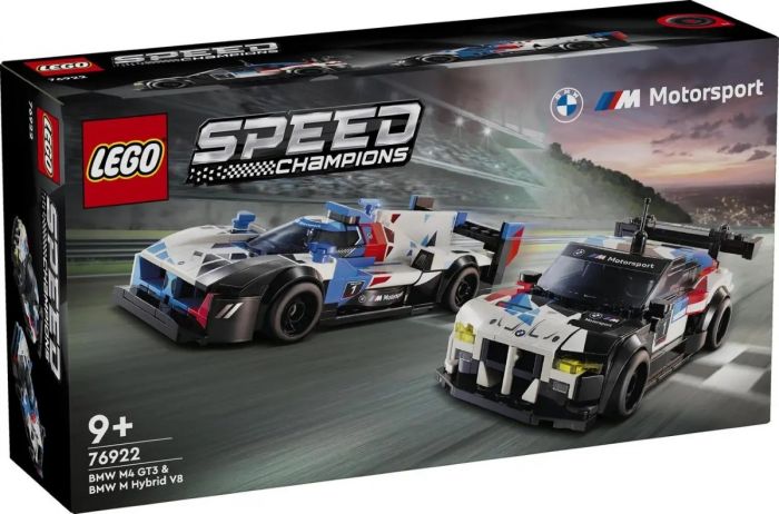 Конструктор LEGO Speed Champions Автомобілі для перегонів BMW M4 GT3 і BMW M Hybrid V8