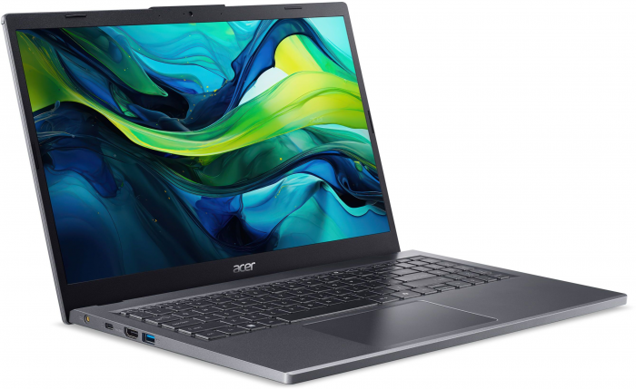 Ноутбук Acer Aspire 15 A15-51M 15.6" FHD IPS, Intel 5-120U, 16GB, F512GB, UMA, Lin, сірий