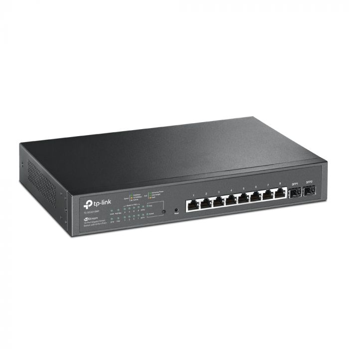 Комутатор TP-LINK TL-SG2210MP 8xGE (8xPoE) 2xSFP, 150Вт, WebSmart