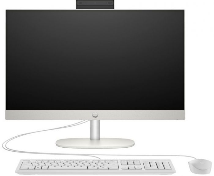 Комп'ютер персональний моноблок HP 240-G10 23.8" FHD IPS AG, Intel i5-1335U, 16GB, F512GB, UMA, WiFi, кл+м, 3р, Win11P, білий