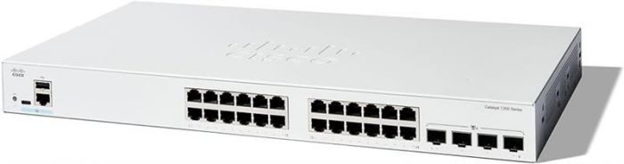 Комутатор Cisco Catalyst 1300 24xGE, PoE, 4x10G SFP+