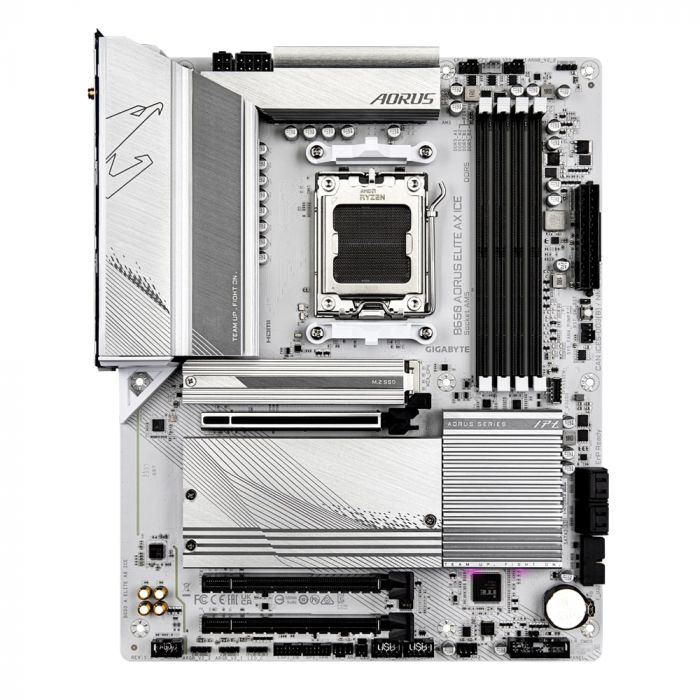 Материнська плата GIGABYTE B650 A ELITE AX ICE sAM5 B650 4xDDR5 M.2 HDMI DP Wi-Fi BT ATX