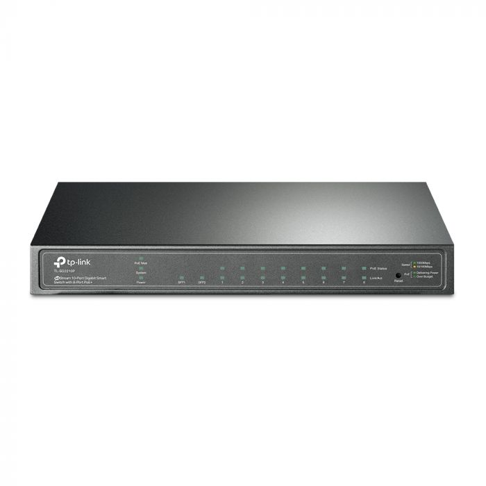 Комутатор TP-LINK SG2210P 8xGE (8xPoE), 2xSFP, 61Вт, WebSmart