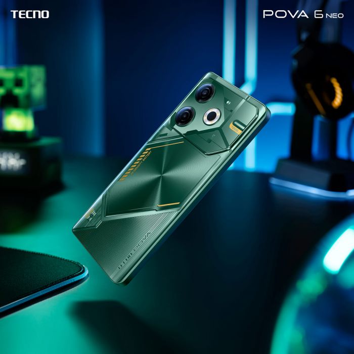 Смартфон TECNO POVA 6 NEO (LI6) 6.78" 8/256ГБ, 2SIM, 7000мА•год, Comet Green