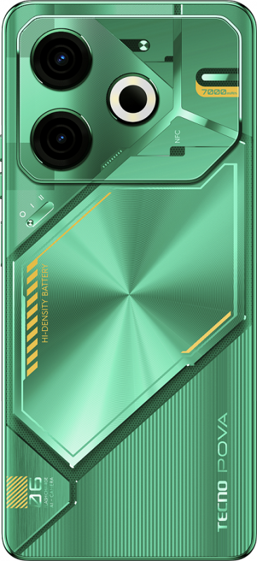 Смартфон TECNO POVA 6 NEO (LI6) 6.78" 8/256ГБ, 2SIM, 7000мА•год, Comet Green