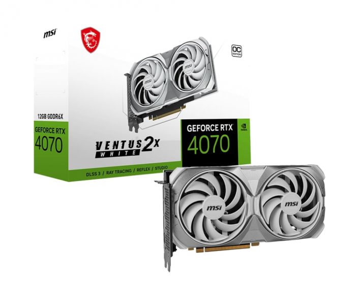 Відеокарта MSI GeForce RTX 4070 12GB GDDR6X VENTUS 2X OC WHITE