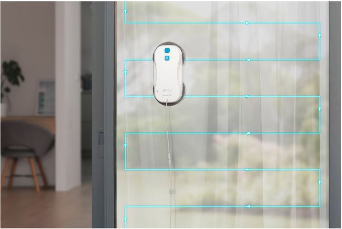 Робот-пилосос для вікон Sencor, 3000Па, вода -0.06л, вологе прибирання, від мережі, білий