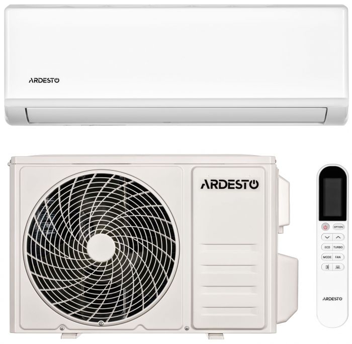 Кондиціонер Ardesto ARD-E24-R32 70м2 on/off 24000BTU 6.45кВт A/A -7°С R32 білий