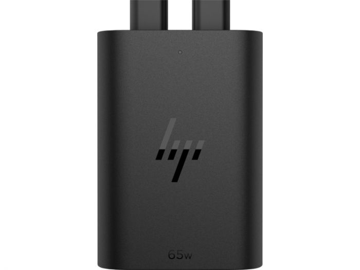 Зарядний пристрій мережевий HP 65W 2хUSB-C, кабель USB-C > USB-C, 1м, чорний