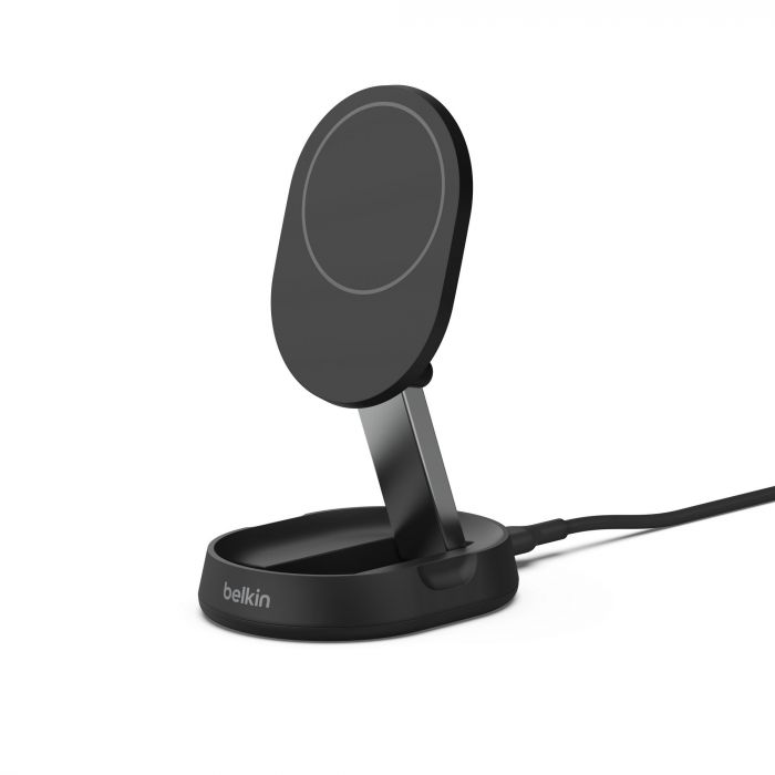 Зарядний пристрій бездротовий Belkin 15Вт Magnetic Stand Qi2, чорний