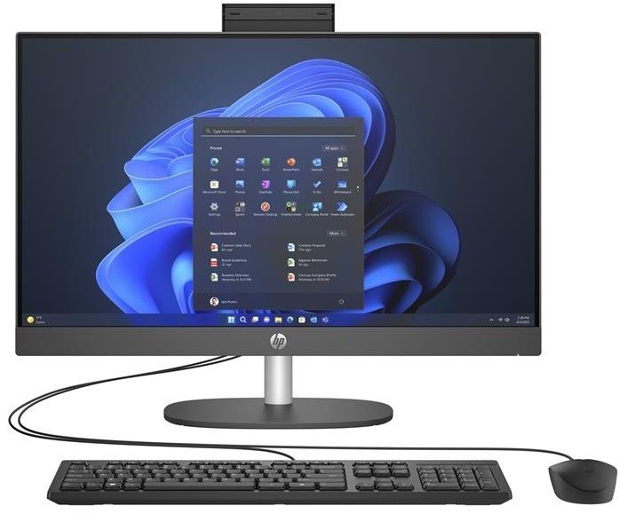 Комп'ютер персональний моноблок HP 240-G10 23.8" FHD IPS AG, Intel N300, 8GB, F512GB, UMA, WiFi, кл+м, 3р, Win11P, чорний