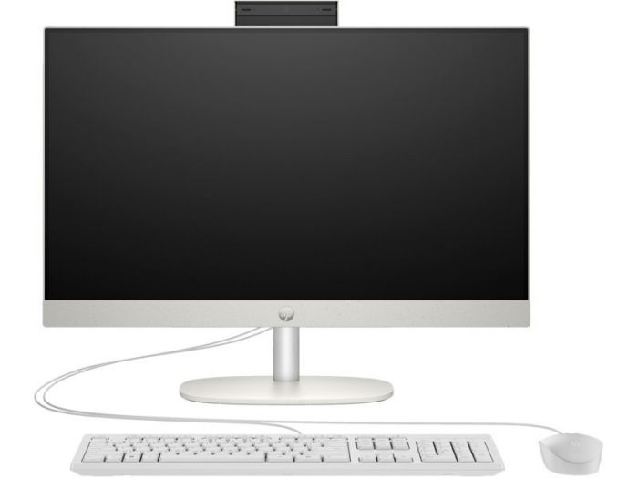 Комп'ютер персональний моноблок HP 240-G10 23.8" FHD IPS AG, Intel N300, 8GB, F512GB, UMA, WiFi, кл+м, 3р, Win11P, білий