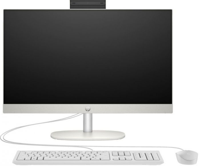 Комп'ютер персональний моноблок HP 240-G10 23.8" FHD IPS AG, Intel N300, 8GB, F512GB, UMA, WiFi, кл+м, 3р, Win11P, білий