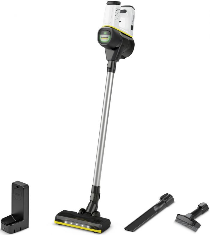 Пилосос Karcher безпровідна VC 6 CORDLESS OURFAMILY, конт пил -0.8л, автон. робота до 50хв, вага-2.5кг, НЕРА 12, білий