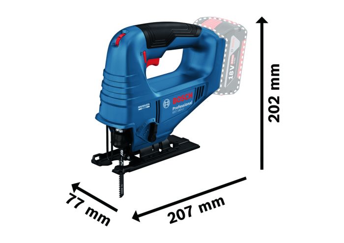 Лобзик Bosch GST 183-LI акумуляторний безщітковий 18В 0-3300об·хв хід 20мм 1.6кг без АКБ та ЗП