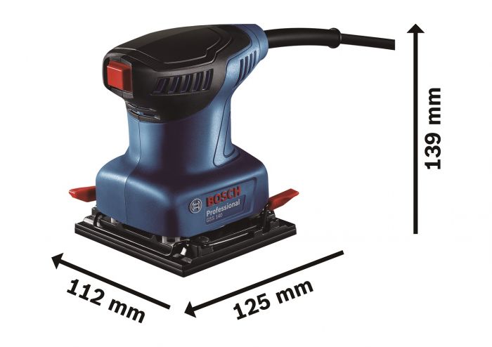 Шліфмашина вібраційна Bosch GSS 140 A 220Вт платформа 101х112 28000кол·хв 1.1кг