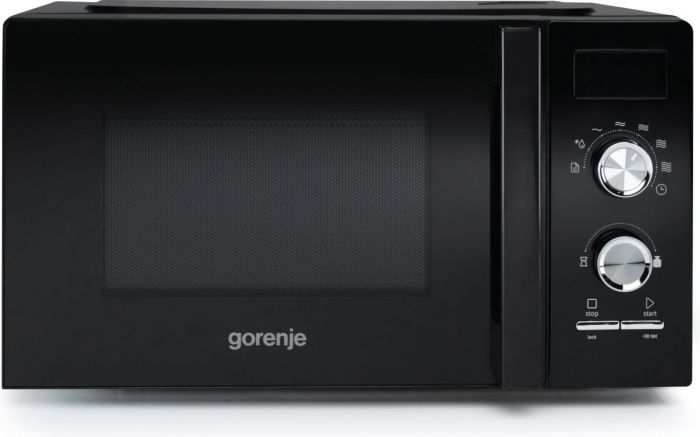 Мікрохвильова піч Gorenje, 20л, мех. керув., 800Вт, дисплей, чорний