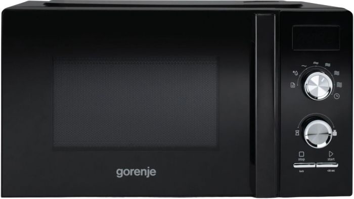 Мікрохвильова піч Gorenje, 20л, мех. керув., 800Вт, дисплей, чорний