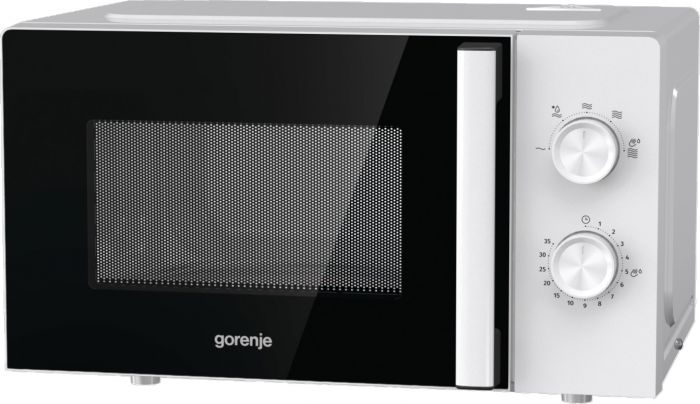 Мікрохвильова піч Gorenje, 17л, мех. керув., 800Вт, дисплей, білий