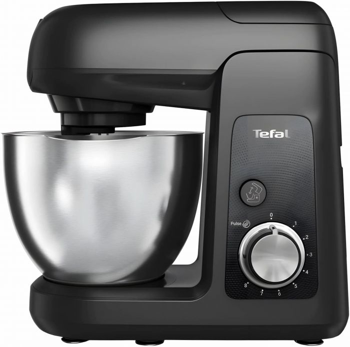 Кухонна машина Tefal Bake Partner 1100Вт, чаша-метал, корпус-пластик, насадок-8, чорний