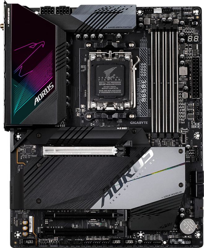 Материнська плата GIGABYTE B650E AORUS MASTER B650 sAM5 4xDDR5 M.2 Wi-Fi BT ATX