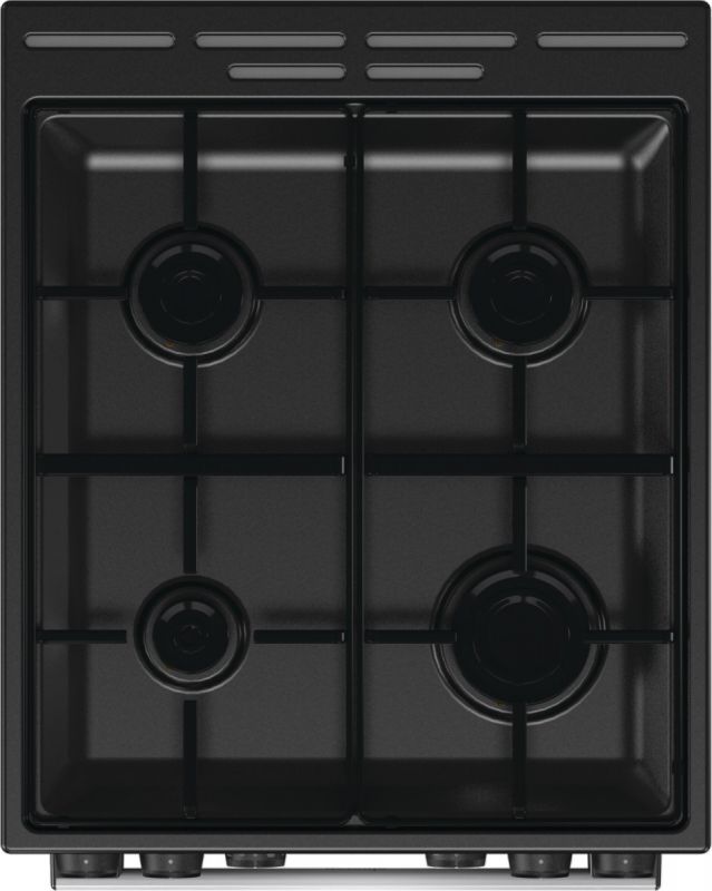 Плита Gorenje комбінована, 62л, 50x60см, дисплей, IconLed, емальовані, титан