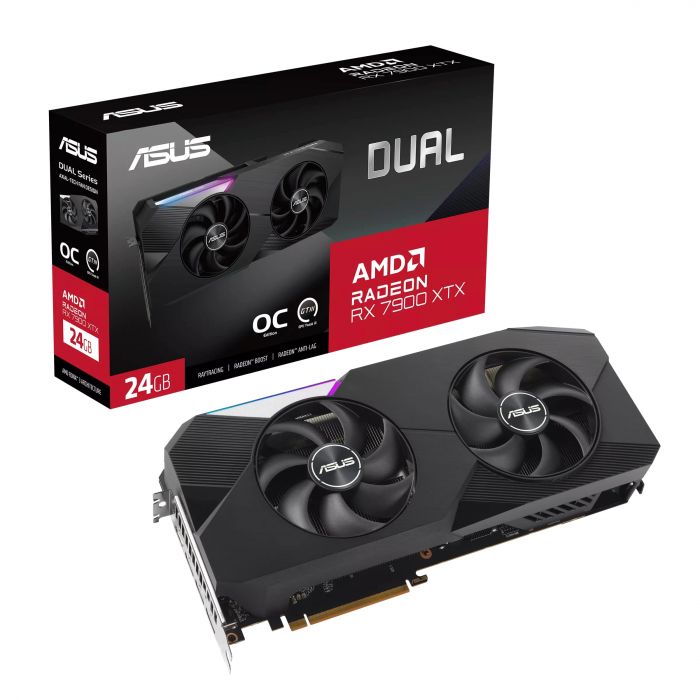 Вiдеокарта ASUS Radeon RX 7900 XTX 24GB GDDR6 DUAL OC DUAL-RX7900XTX-O24G