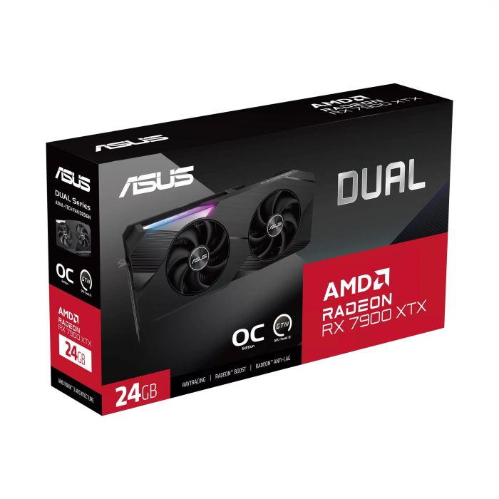 Вiдеокарта ASUS Radeon RX 7900 XTX 24GB GDDR6 DUAL OC DUAL-RX7900XTX-O24G