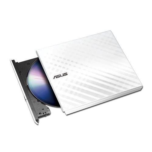 Привід оптичний портативний ASUS SDRW-08D2S-U LITE DVD+-R/RW burner USB2.0 білий Retail Box Slim