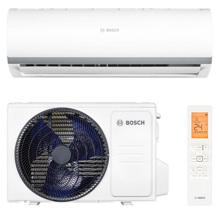 Кондиціонер Bosch Climate 2000 55м2 інвертор 18000BTU 5.3кВт A++/A+ -15°С R32 білий