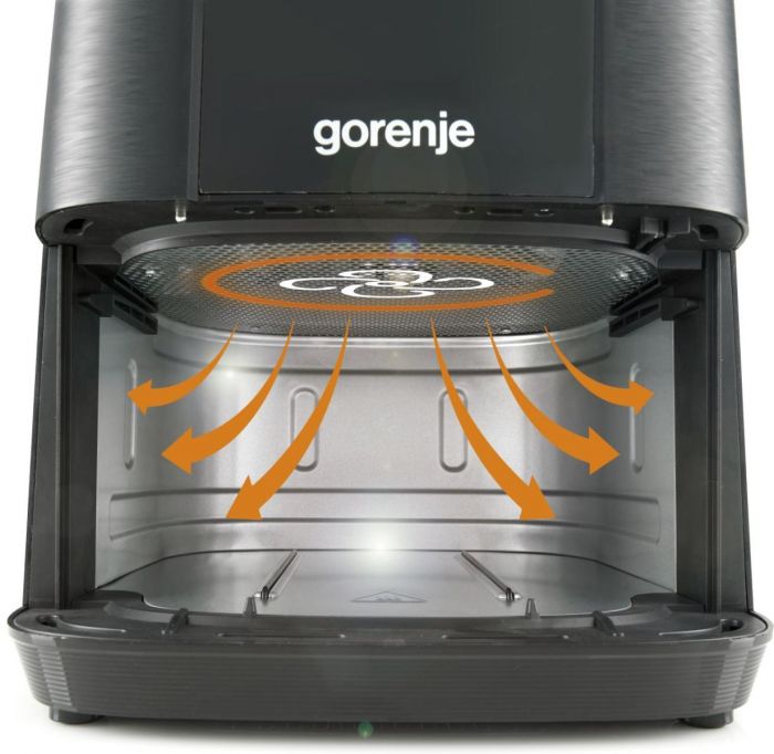 Мультипіч Gorenje 1350Вт, чаша-5.4л, сенсорне управл., 8 авто. программ, пластик+метал, чорний