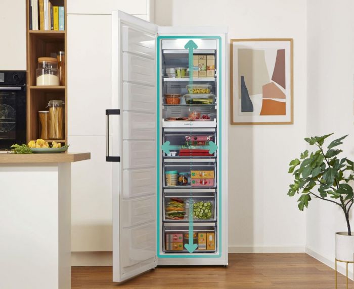 Морозильна камера Gorenje, 185.5x59.5х66.3, 280л, 1дв., A++, NF, диспл зовн., інвертор, білий