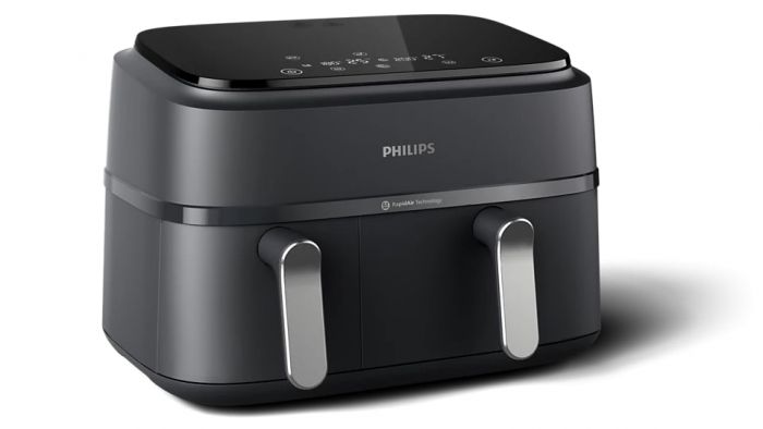 Мультипіч Philips Ovi Dual 2750Вт, чаша-6+3л, сенсорне управл., 2 контейнера,8 авто. Програм, пластик, чорний