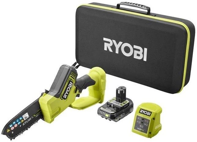 Пила ланцюгова акумуляторна Ryobi ONE+ HP RY18PSX15A-120T 18B 1х2А·год ЗП шина 15см безщіткова 6м/с 1.19кг кейс