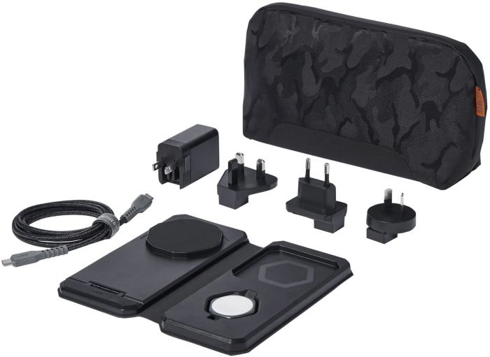 Портативний бездротовий зарядний пристрій UAG 3в1 Travel Charger, Black/Grey