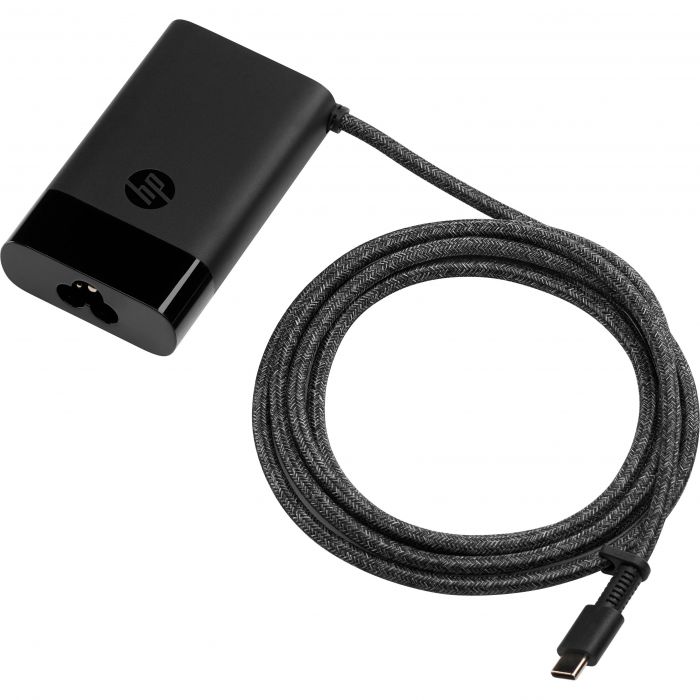 Зарядний пристрій мережевий HP 65W USB-C, кабель USB-C, 1м, чорний