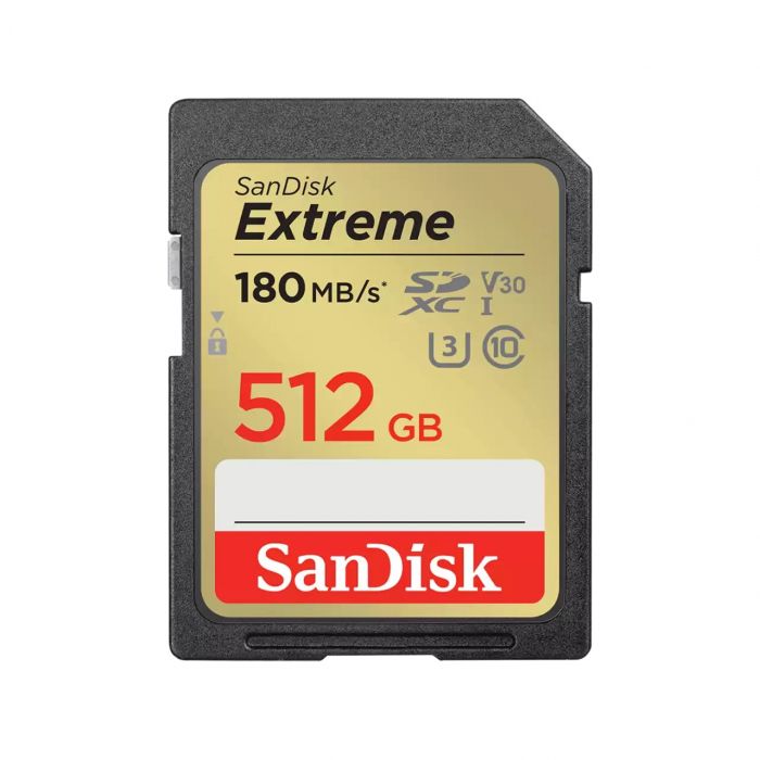 Карта пам'яті SanDisk SD  512GB C10 UHS-I U3 R180/W130MB/s Extreme V30